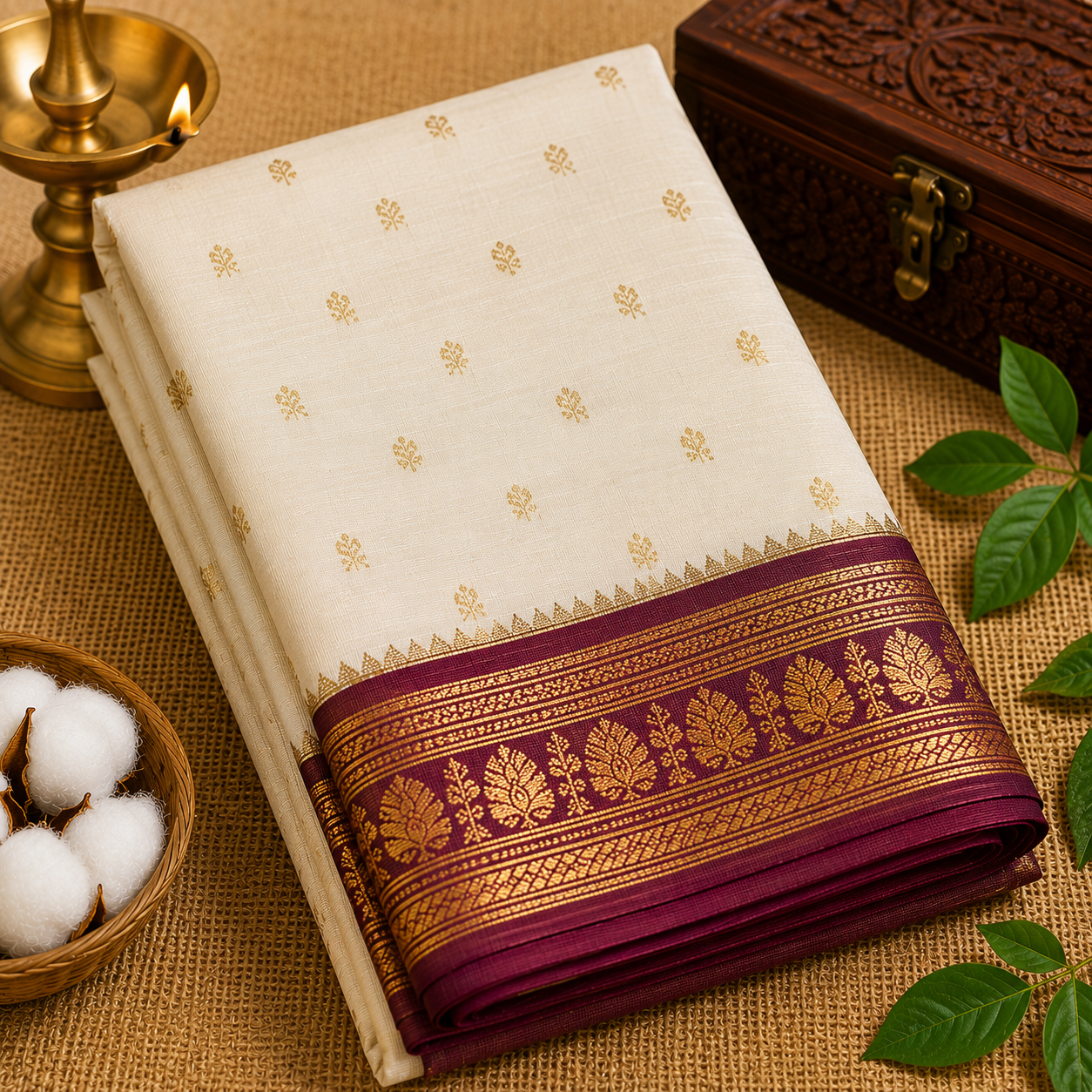 Mercerized Cotton Sarees